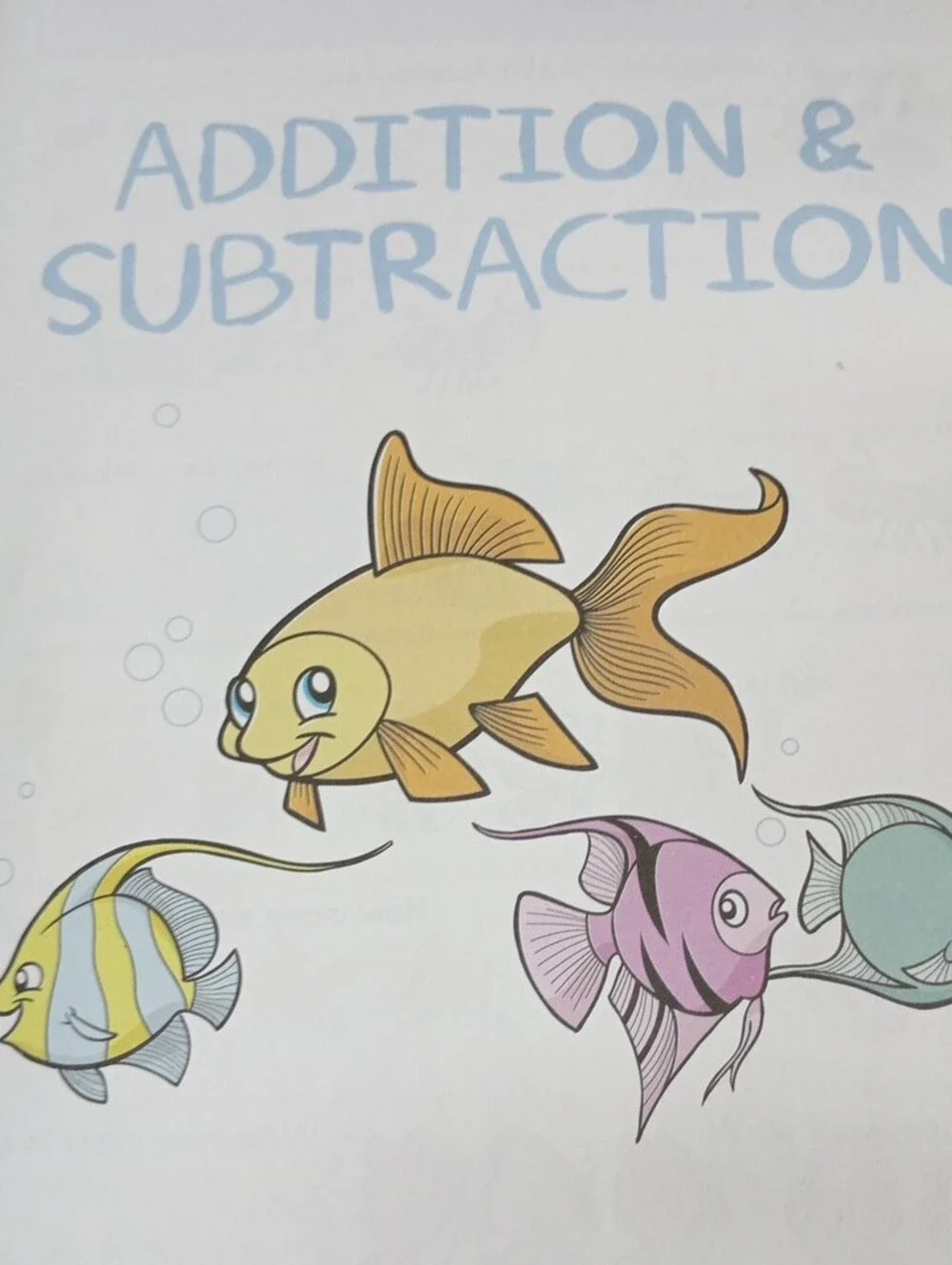 Bendon White and Blue Addition & Subtraction Activity Workbook for Kids